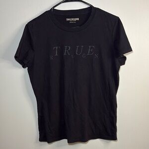 True Religion Black Short Sleeve Tee